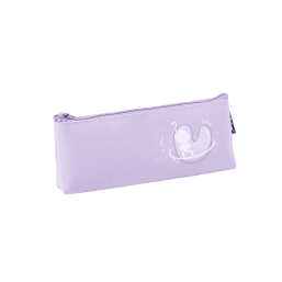 Triangle Cartoon Canvas Pen Bag-Purple